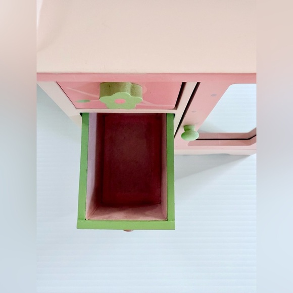 Maggie Miller Children’s Collection Wood Jewelry Box Pink Dresser Owls Flowers - Picture 4 of 14